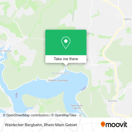 Waldecker Bergbahn map