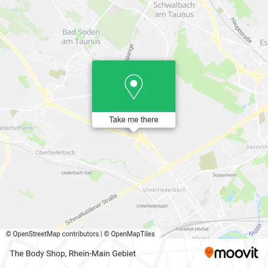 The Body Shop map
