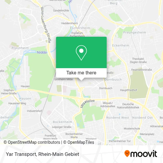 Yar Transport map