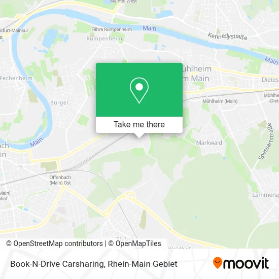 Book-N-Drive Carsharing map