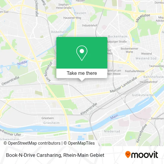 Book-N-Drive Carsharing map