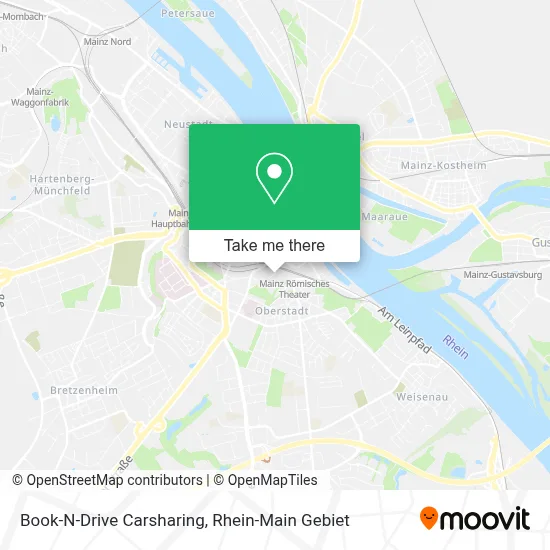 Book-N-Drive Carsharing map