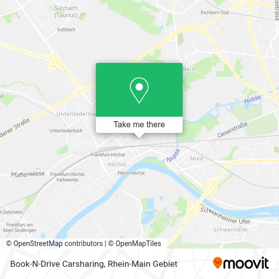 Book-N-Drive Carsharing map