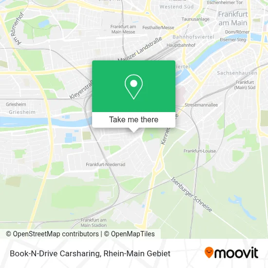 Book-N-Drive Carsharing map