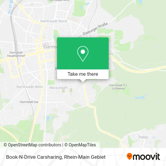 Book-N-Drive Carsharing map