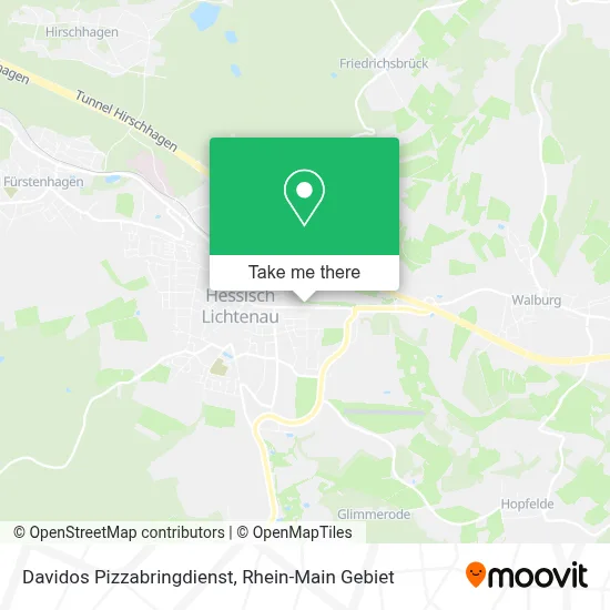 Davidos Pizzabringdienst map
