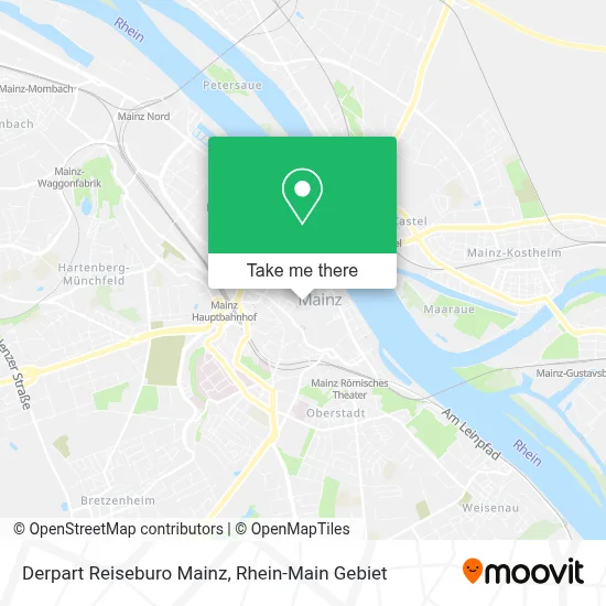 Derpart Reiseburo Mainz map