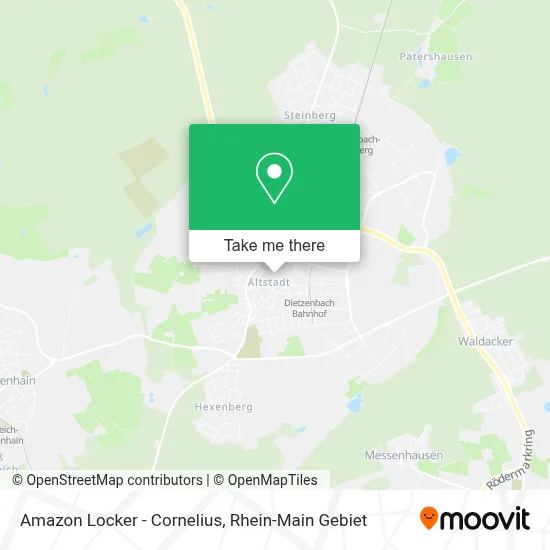 Amazon Locker - Cornelius map