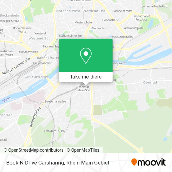 Book-N-Drive Carsharing map