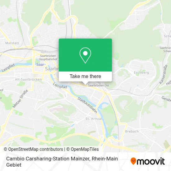 Cambio Carsharing-Station Mainzer map