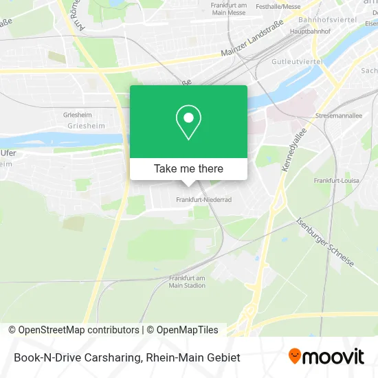 Book-N-Drive Carsharing map
