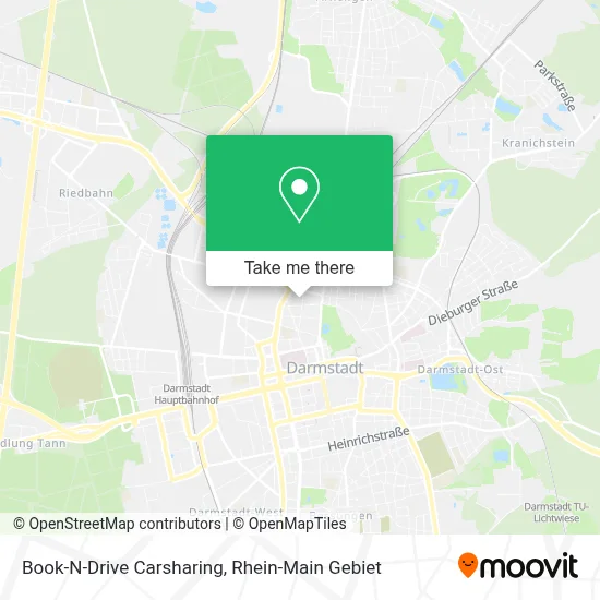 Book-N-Drive Carsharing map