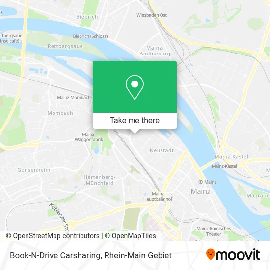 Book-N-Drive Carsharing map