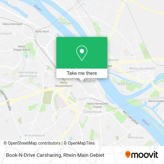 Book-N-Drive Carsharing map