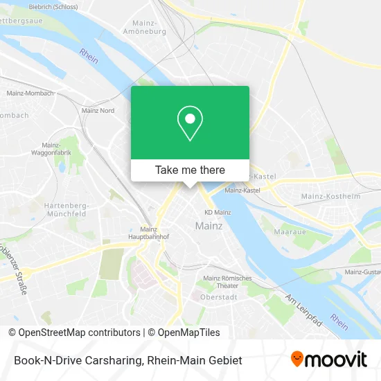 Book-N-Drive Carsharing map