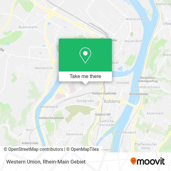 Western Union map