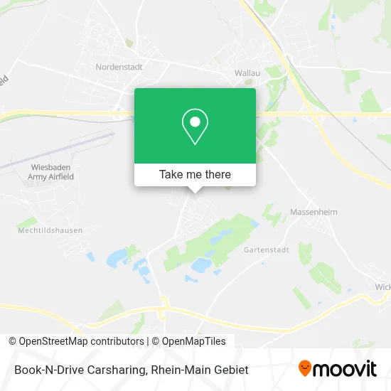 Book-N-Drive Carsharing map