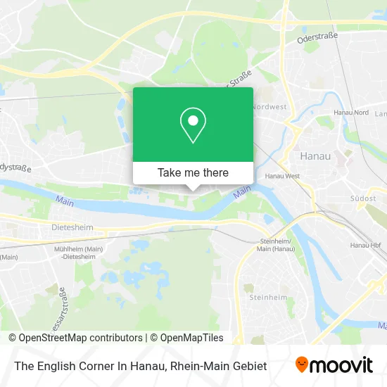 The English Corner In Hanau map