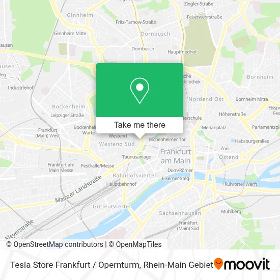 Tesla Store Frankfurt / Opernturm map