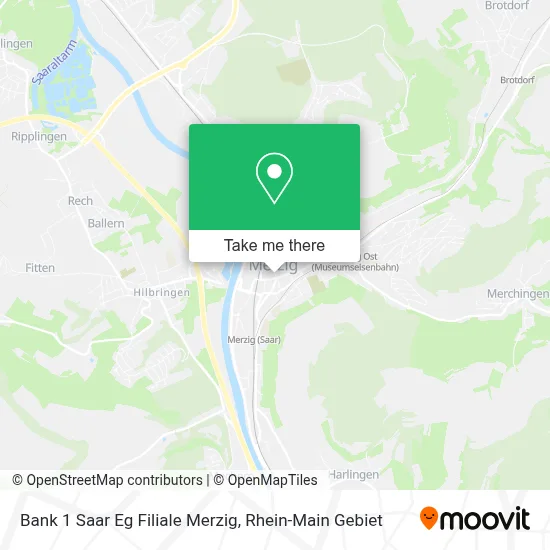 Bank 1 Saar Eg Filiale Merzig map