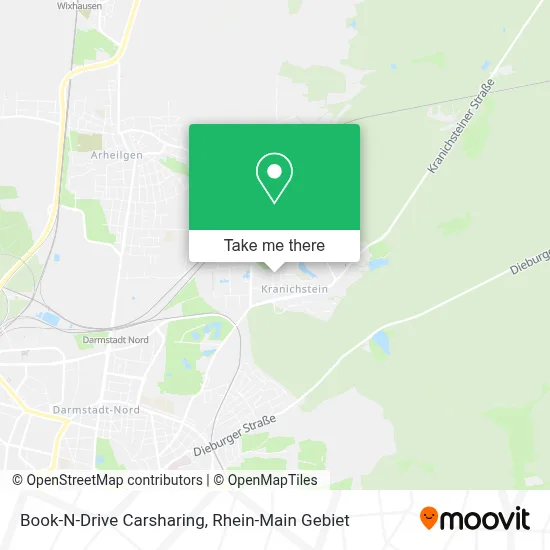 Book-N-Drive Carsharing map