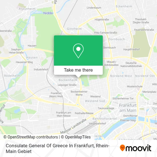 Consulate General Of Greece In Frankfurt map