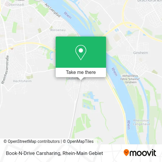 Book-N-Drive Carsharing map