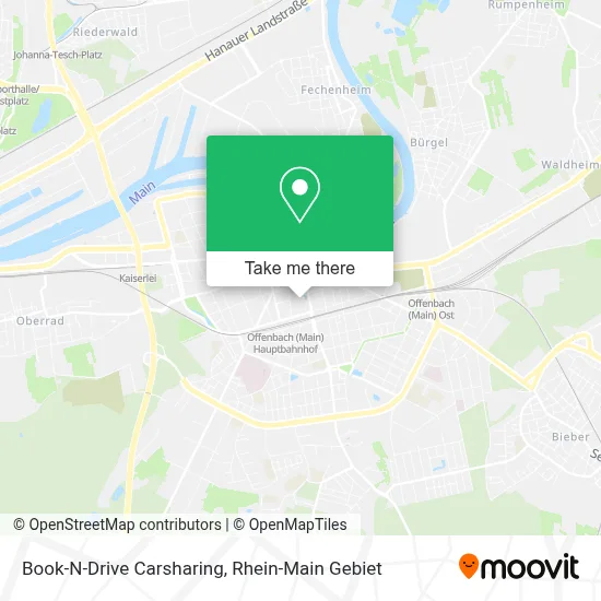Book-N-Drive Carsharing map