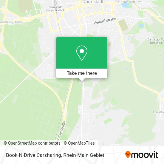 Book-N-Drive Carsharing map