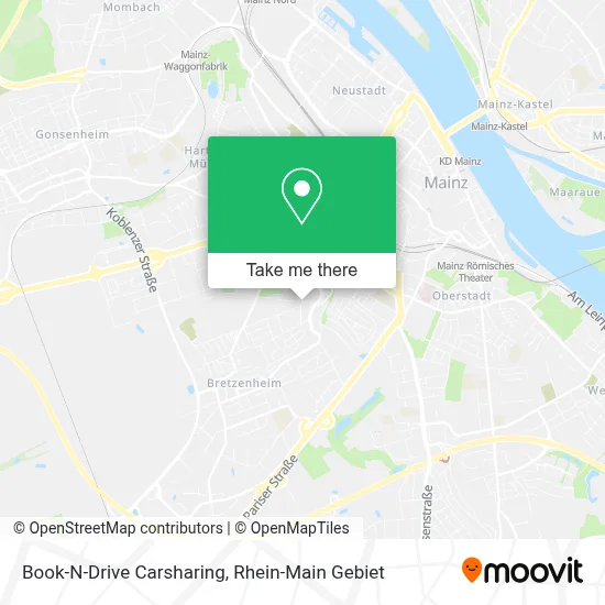 Book-N-Drive Carsharing map