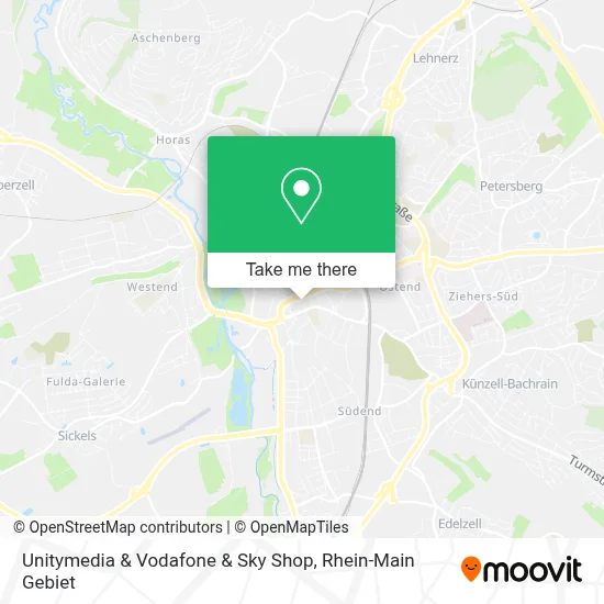 Unitymedia & Vodafone & Sky Shop map