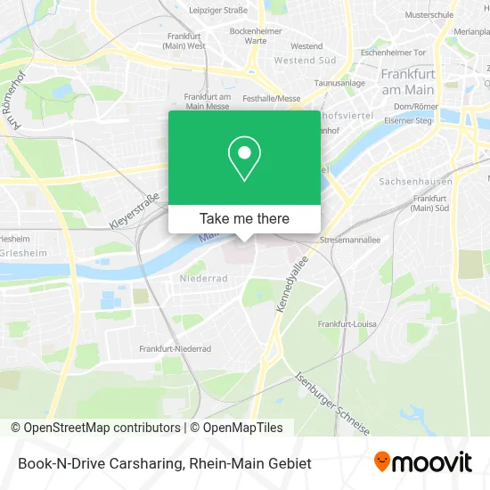 Book-N-Drive Carsharing map