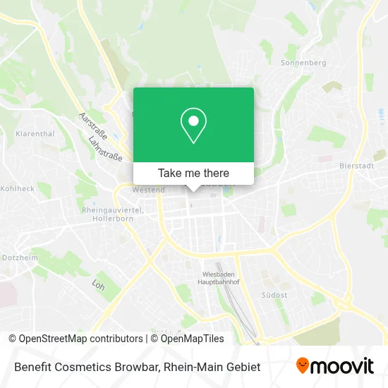 Benefit Cosmetics Browbar map