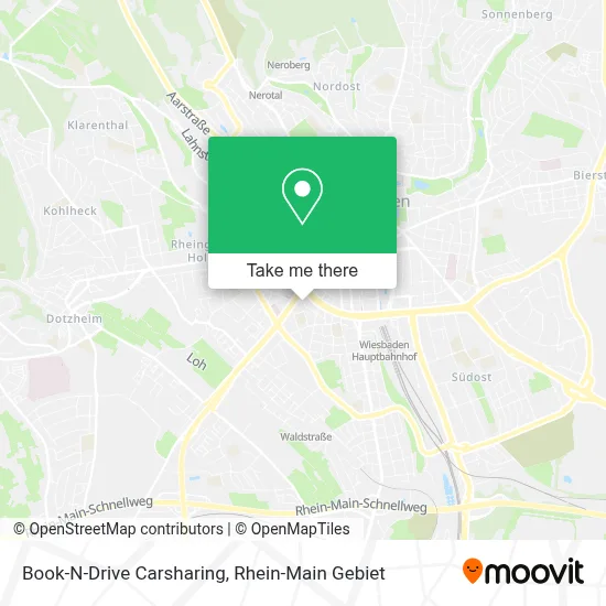 Book-N-Drive Carsharing map