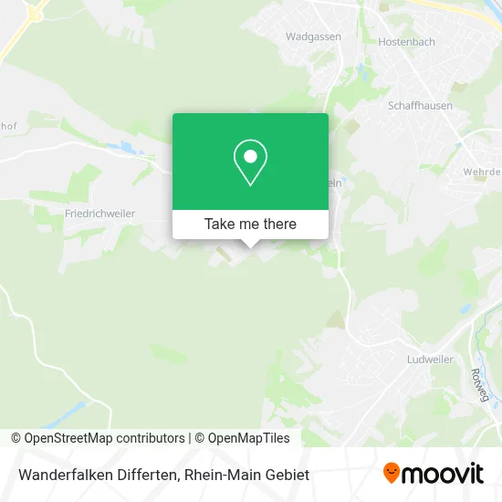 Wanderfalken Differten map