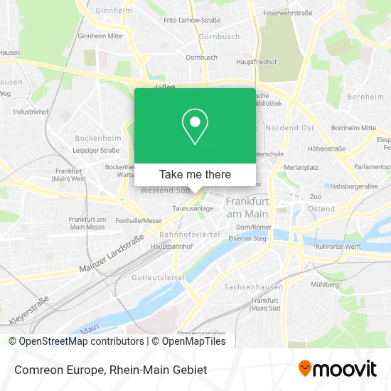 Comreon Europe map