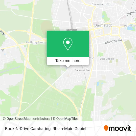 Book-N-Drive Carsharing map
