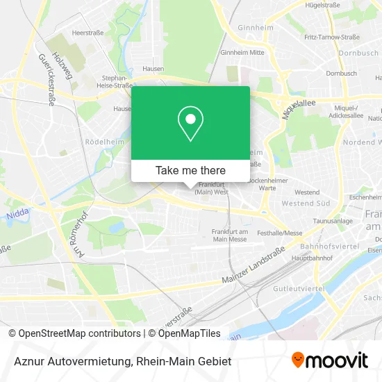 Aznur Autovermietung map