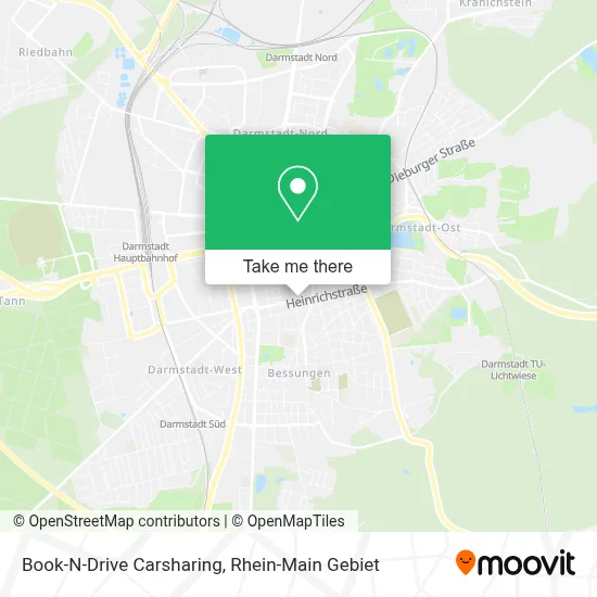Book-N-Drive Carsharing map