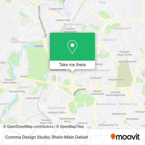Comma Design Studio map