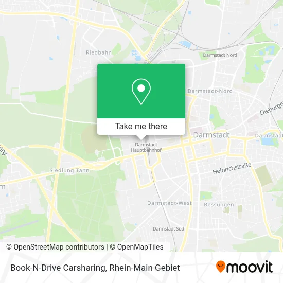 Book-N-Drive Carsharing map