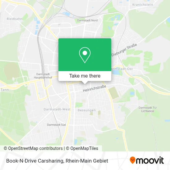 Book-N-Drive Carsharing map