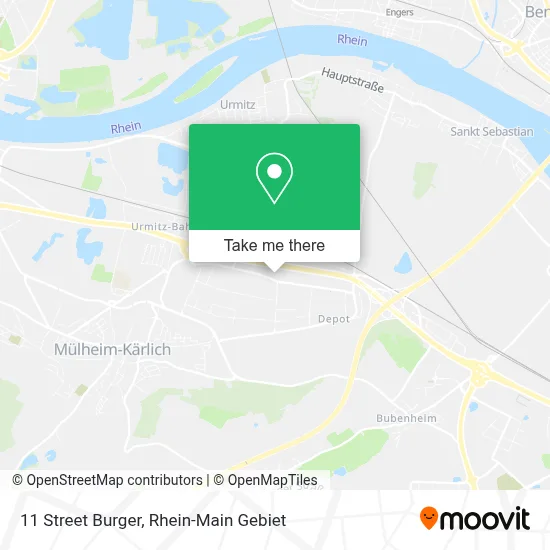 11 Street Burger map