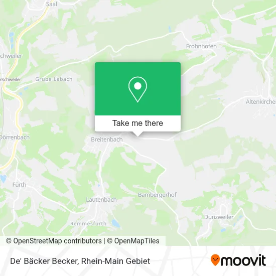 De' Bäcker Becker map