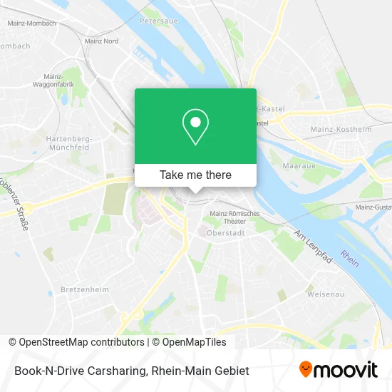Book-N-Drive Carsharing map
