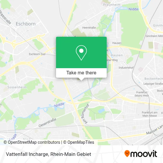 Vattenfall Incharge map