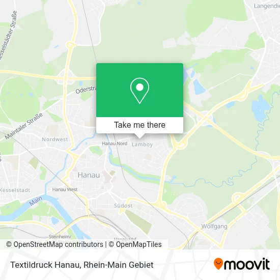 Textildruck Hanau map
