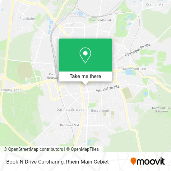 Book-N-Drive Carsharing map