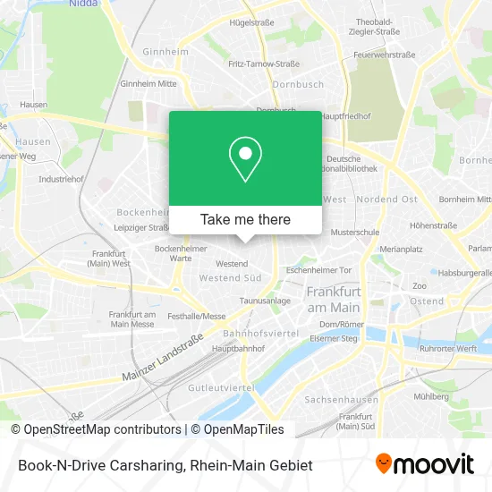 Book-N-Drive Carsharing map