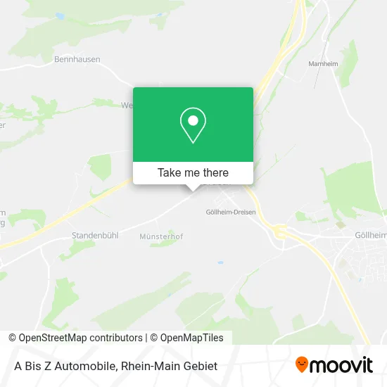 A Bis Z Automobile map